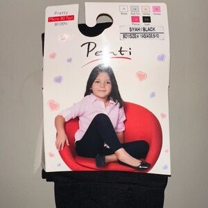 9-10 Years Old Girl Kids Black Color Tights Leggings